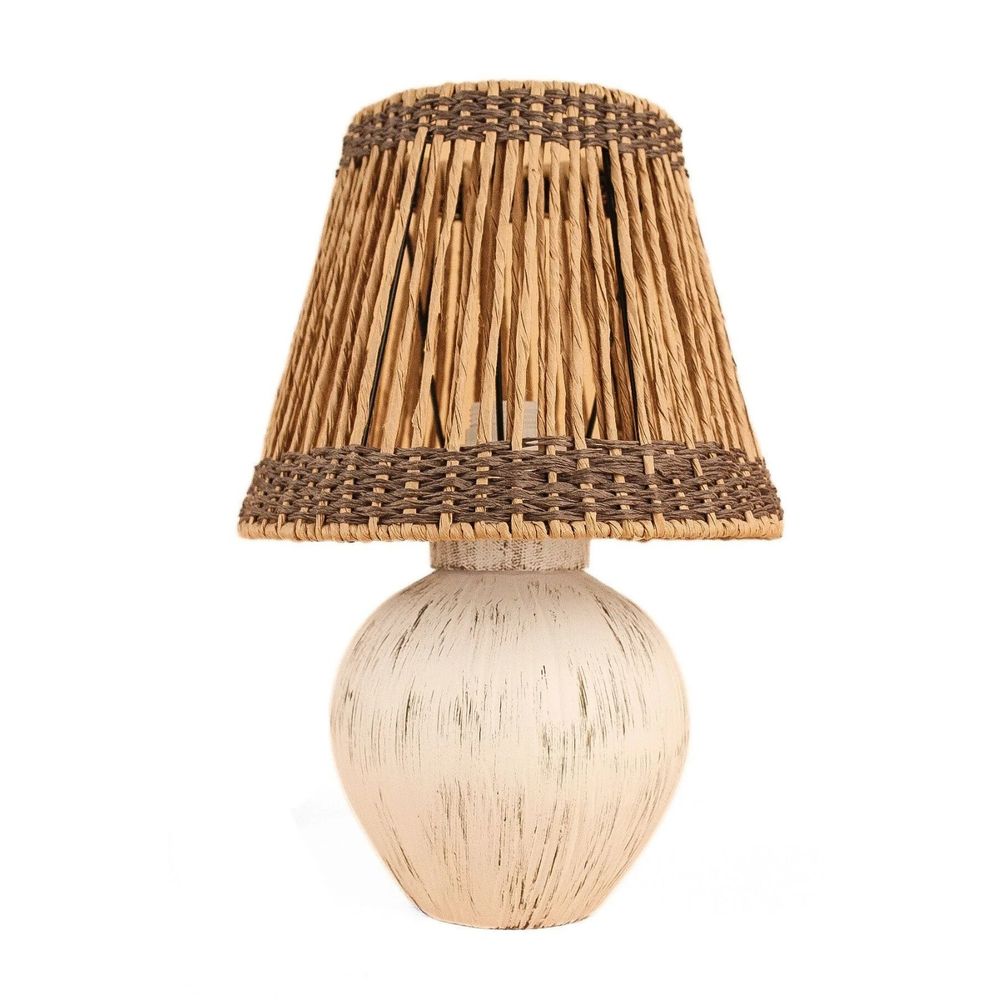 YL653 Krem Antikizirana Stolna Lampa slika 2
