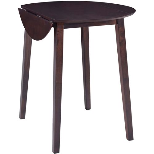 Barski stol od masivnog drva 90 x 91 cm tamno smeđi slika 35