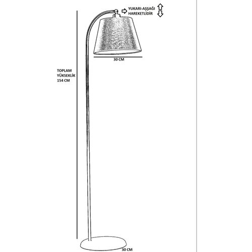 Azra 8736-3 Gold Floor Lamp slika 3