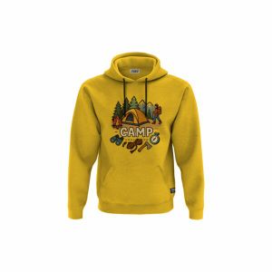 XGB3 Duks sa kapuljačom i džepom Just Camp Tee Yellow