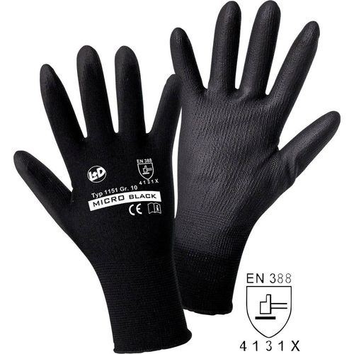 L+D worky MICRO black Nylon-PU 1151-XL najlon rukavice za rad Veličina (Rukavice): 10, xl EN 388 CAT II 1 St. slika 3