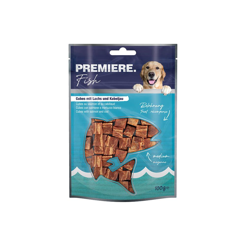 Premiere poslastica za pse Snack It kockice s lososom 100 g slika 1
