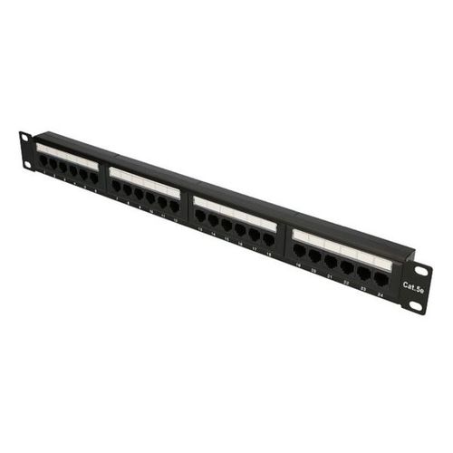 ExtraLink 24 Port CAT5E UTP Patch Panel V2 Black slika 1