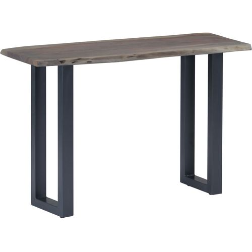 Konzolni stol od bagremovog drva i željeza sivi 115x35x76 cm slika 1