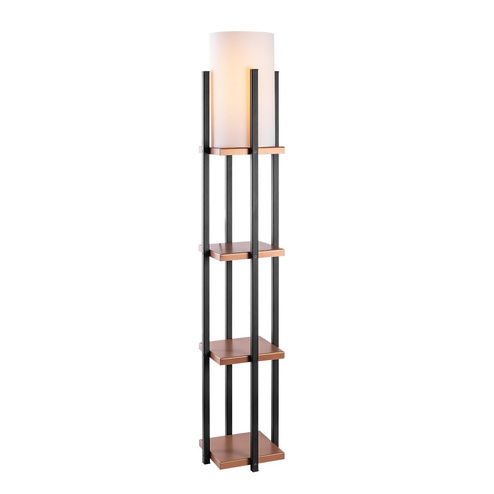 Elegantna Stajaća Lampa - Crna, Bakrena slika 3