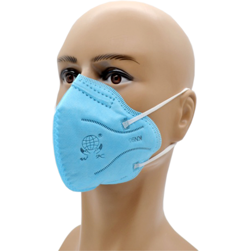 Zaštitna maska FFP2/KN95 oblik KONUS s gumicom boja SKY BLUE - 5 kom slika 1