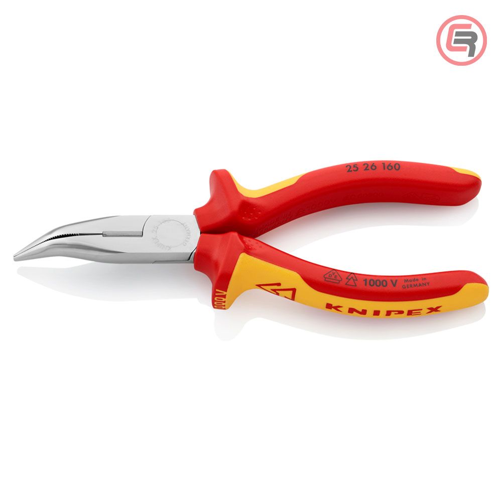 Knipex Kliješta Poluokrugla Špicasta Kriva 160mm 1000V – 25 26 160 slika 1