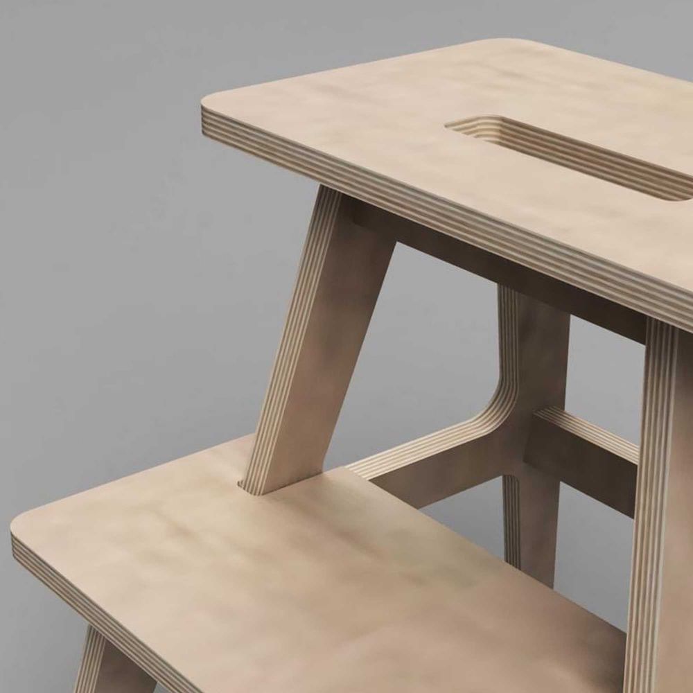 Step stool "CPT3001-47" colour: Natural slika 5