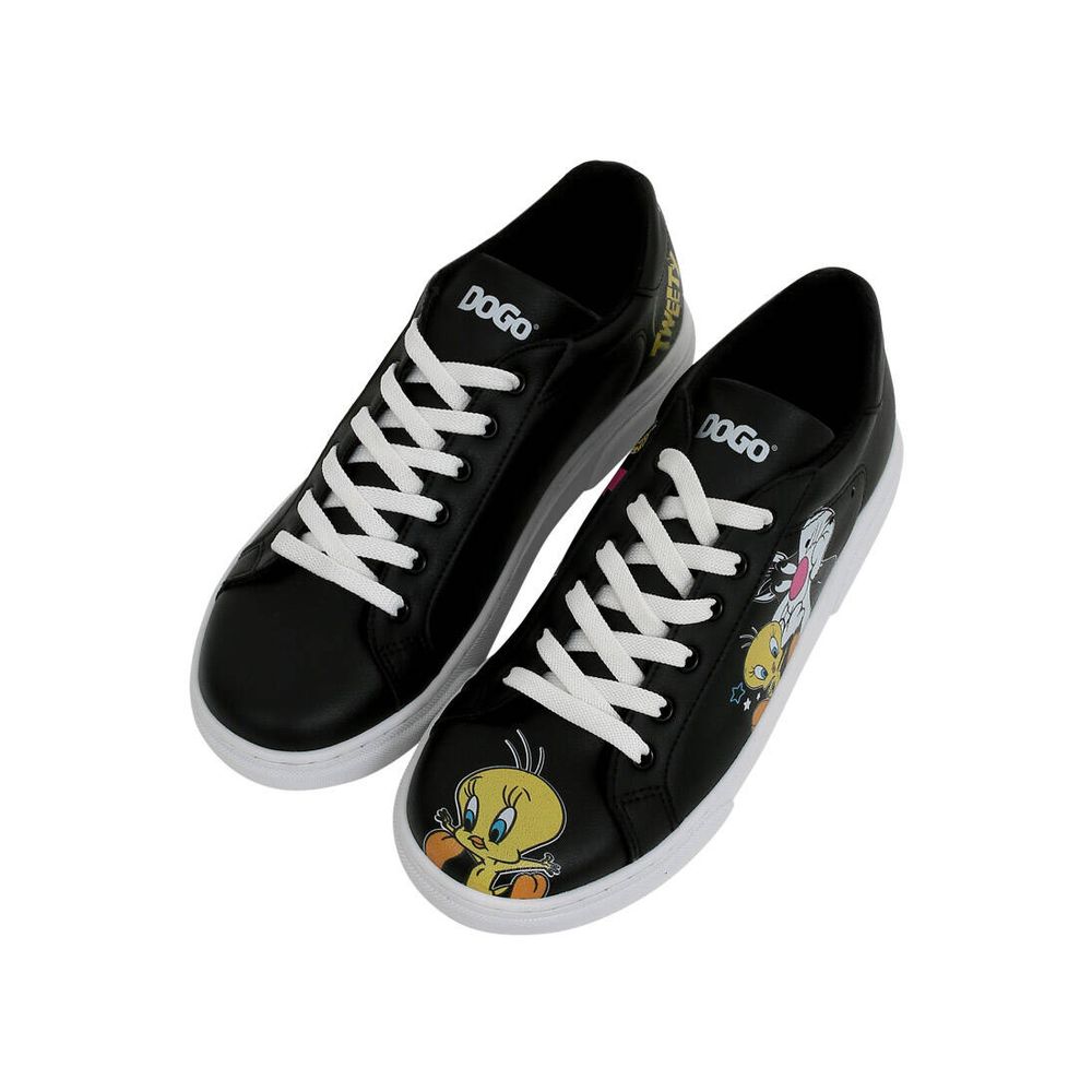 DOGO Ženske patike Ace Sneakers - Najbolji od Tweety i Sylvester u Crnoj Boji slika 10