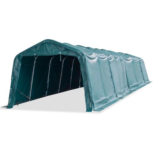 Uklonjivi šator za stoku PVC 550 g/m² 3,3 x 12,8 m tamnozeleni slika 27