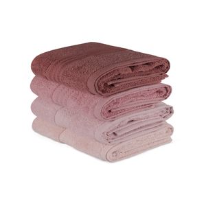 Set Ručnika Rainbow u Prah Roza Boji (4 Komada)