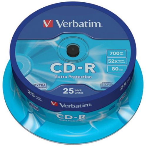 CD-R Verbatim 700 MB/80min 52x, spindle, 25/1, 43432 slika 1