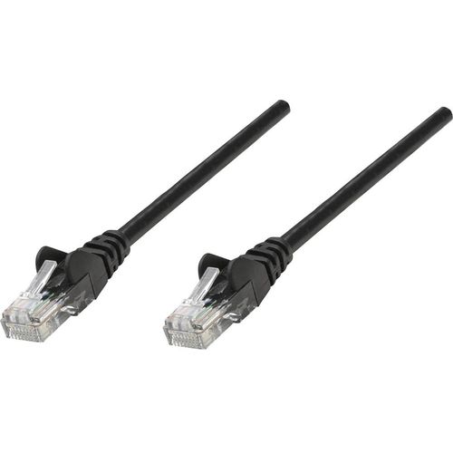 Intellinet 345040 RJ45 mrežni kabel, Patch kabel cat 5e U/UTP 20.00 m crna  1 St. slika 1