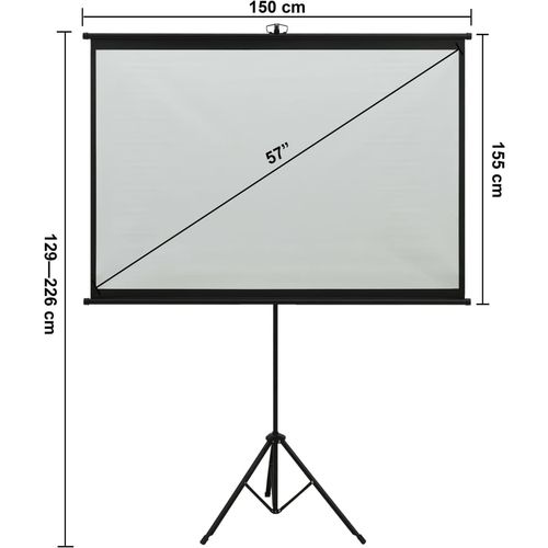 Projekcijsko platno s tronošcem 57 " 1 : 1 slika 7