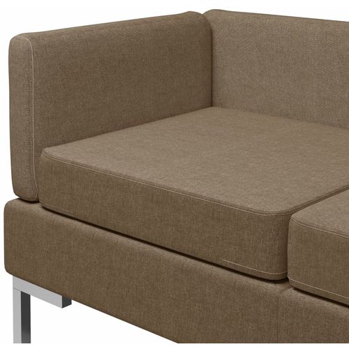 2-dijelni set sofa od tkanine smeđi slika 18