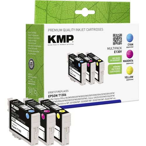 KMP tinta zamijenjen Epson T1302, T1303, T1304 kompatibilan kombinirano pakiranje cijan, purpurno crven, žut E130V 1618,4050 slika 2