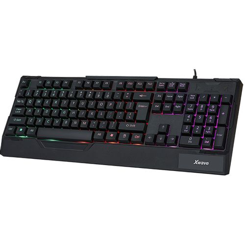 Xwave XL 01 Tastatura gejmerska sa RGB pozadinskim osvetljenjem,USA slova,crna slika 2