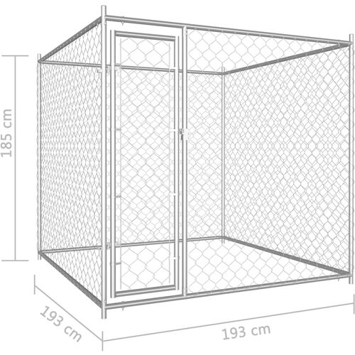 Vanjski kavez za pse 193 x 193 x 185 cm slika 6