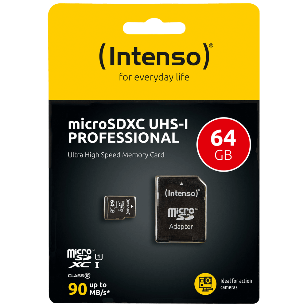(Intenso) Micro SDHC/SDXC kartica 64GB Class 10, UHS-I +adapter, Pro - MicroSD 64GB Class10 UHS-I Pro slika 1