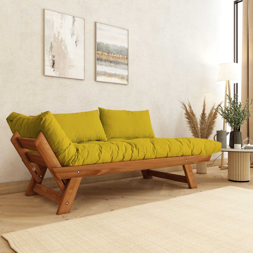 Dvosjed sofa CPT8163-210 - boje: Teak, Žuti vrt slika 2