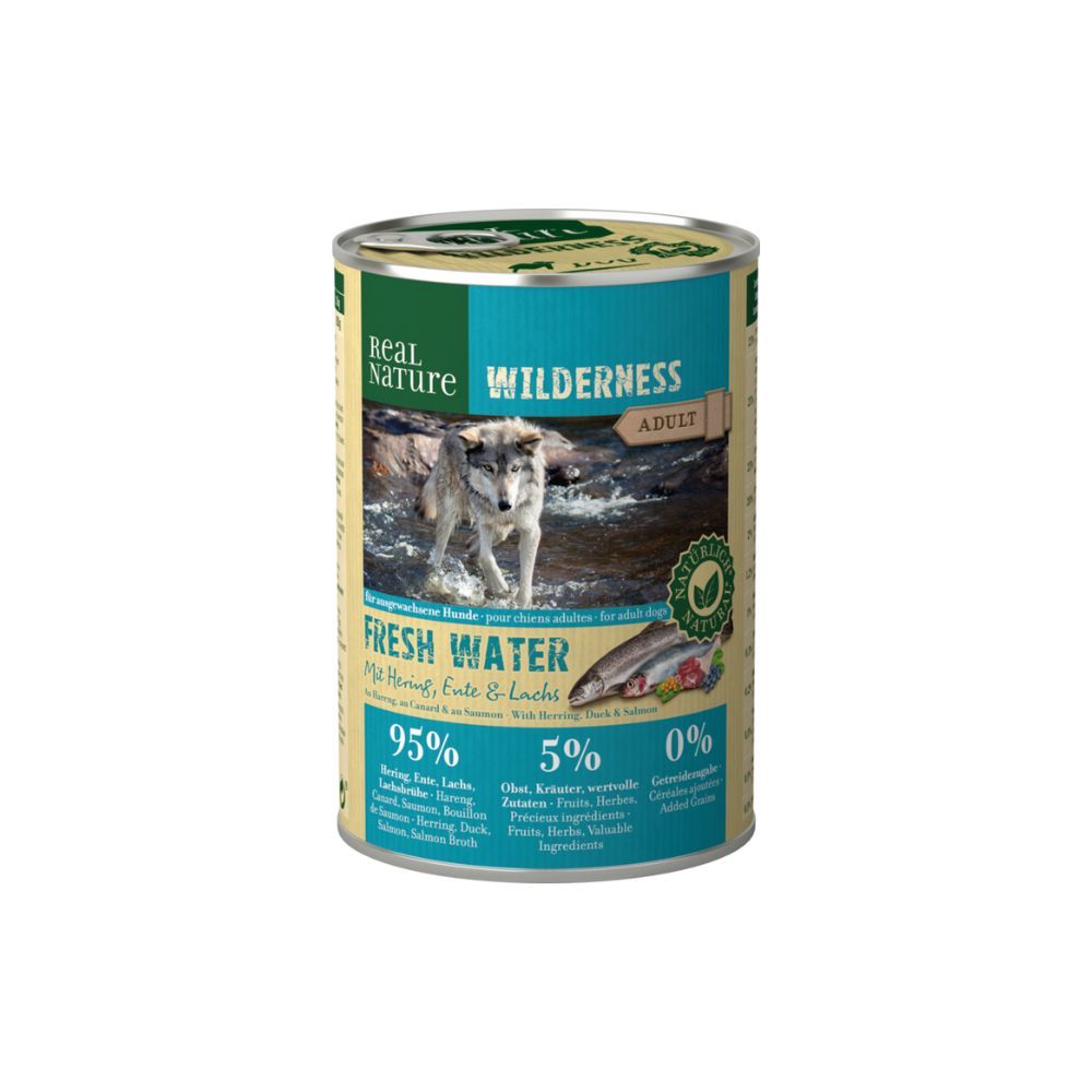 Real Nature Wilderness Adult haringa, losos i patka 400 g slika 1