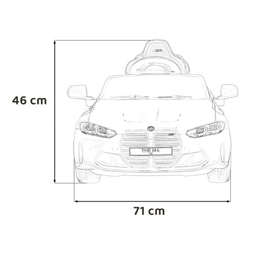 Licencirani auto na akumulator BMW M4 - žuti slika 2