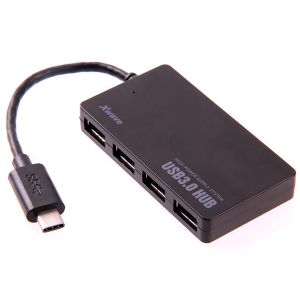 Xwave USB HUB C241 13cm,Tip-C na USB,4-port na USB3+3xUSB2.0
