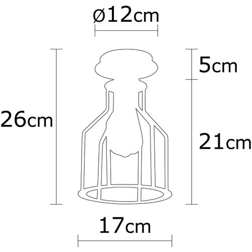 Opviq Stropna lampa ALACATI metalna crna, 17 *26 cm, e27 40 W, Alacati - N-1096 slika 3