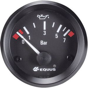 Equus 842095 ugradbeni instrument za motorna vozila mjerač tlaka ulja Mjerno podučje 0 - 7 bar standard žuta, crvena, zelena 52 mm