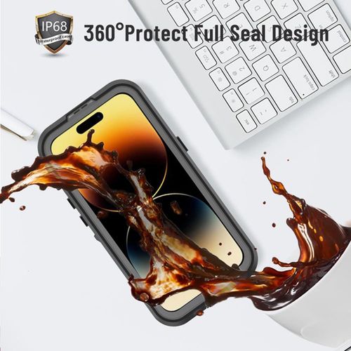 ShellBox – Vodootporna IP68 360° MagSafe maska za iPhone 14 Pro – Crna slika 3