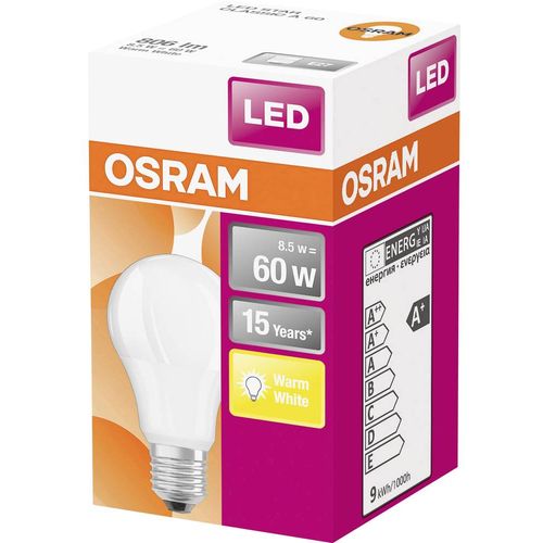 OSRAM 4058075127357 LED Energetska učinkovitost 2021 F (A - G) E27 oblik kruške 8.5 W = 60 W toplo bijela (Ø x D) 60 mm x 112 mm  1 St. slika 3
