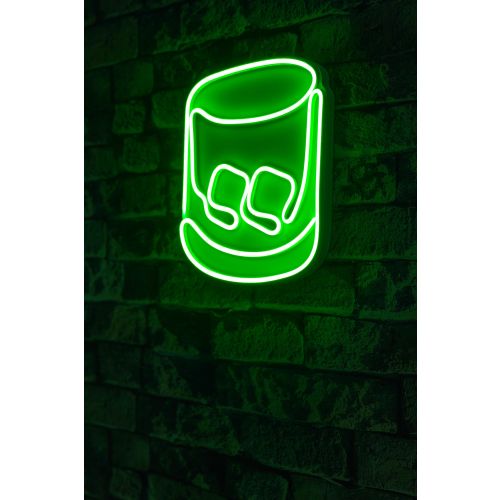 Wallity Ukrasna plastična LED rasvjeta, Whiskey Old Fashioned - Green slika 9