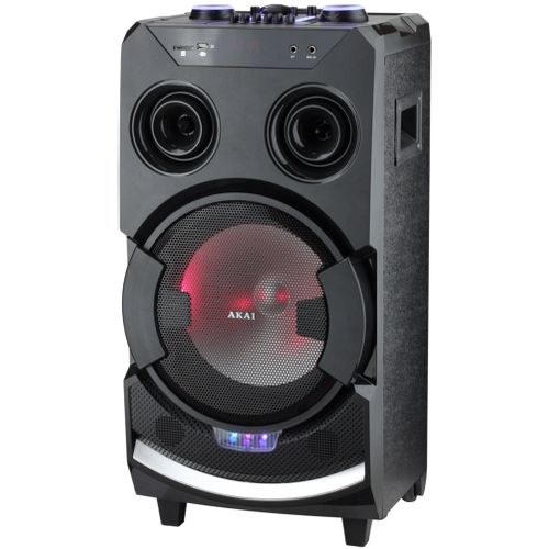 AKAI karaoke 300W, FM, BT, USB, SD, rasvjeta, baterija, bež. mikrofofon ABTS-112 slika 2