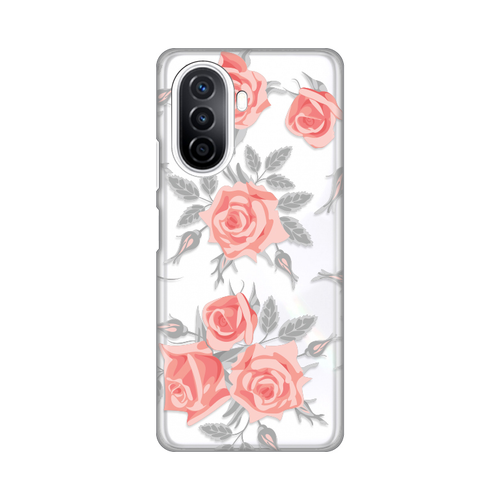 Torbica Silikonska Print Skin za Huawei Nova Y70/Y70 Plus Elegant Roses slika 1