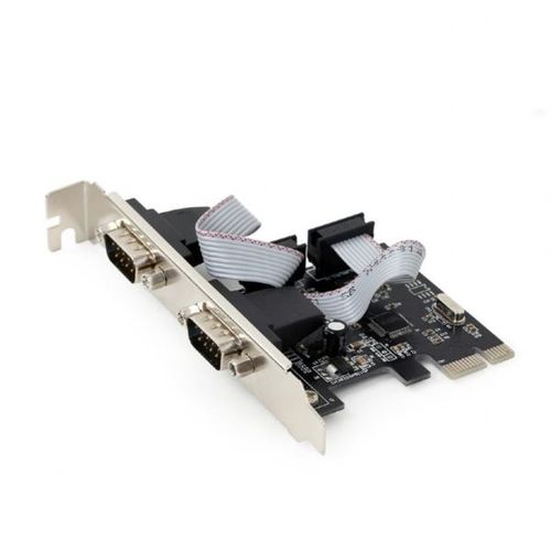 Gembird 2 serial port PCI-Express add-on card, with extra low-profile bracket slika 1
