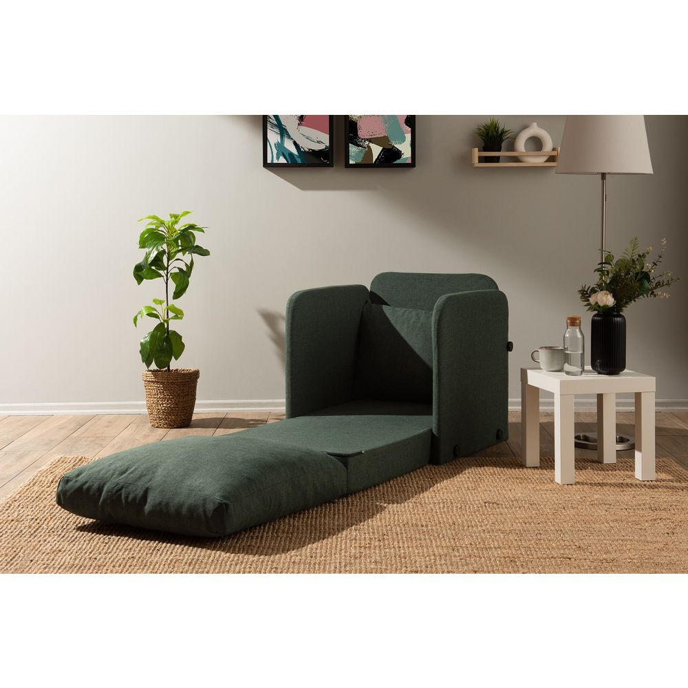 Saga Single - Zeleni Sofa na Razvlačenje za Jednu Osobu slika 3