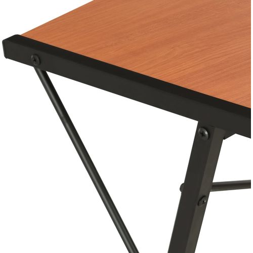 Radni stol s policom crno-smeđi 116 x 50 x 93 cm slika 14