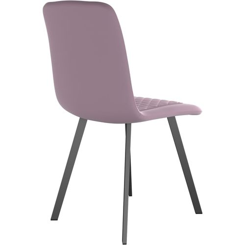 Blagovaonske stolice 4 kom ružičaste baršunaste slika 8