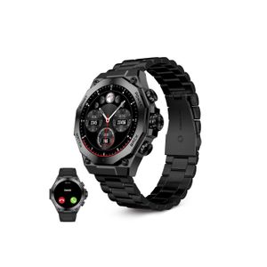 KSIX, smartwatch Titanium, AMOLED 1,43” zaslon, 2 remena, 5 dana aut., crni