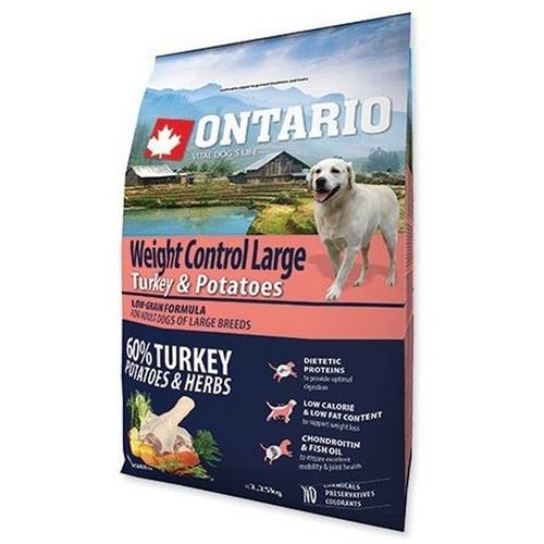 ONTARIO HRANA ZA PSE, ADULT LARGE WEIGHT CONTROL, PURETINA 2,25KG slika 1