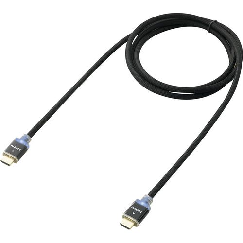 SpeaKa Professional HDMI priključni kabel HDMI A utikač, HDMI A utikač 1.00 m crna SP-7870024 audio povratni kanal (arc), pozlaćeni kontakti, obložen, s LED, Ultra HD (4K) HDMI HDMI kabel slika 1