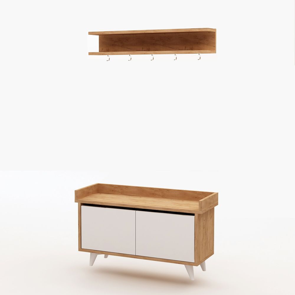 Hall stand Arasso - Orah i Bijela slika 3