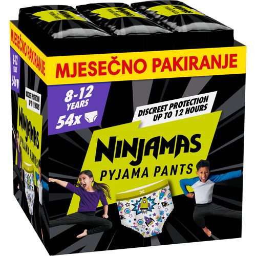 Ninjamas noćne gaćice za djevojčice i dječake, mjesečno pakiranje  slika 3