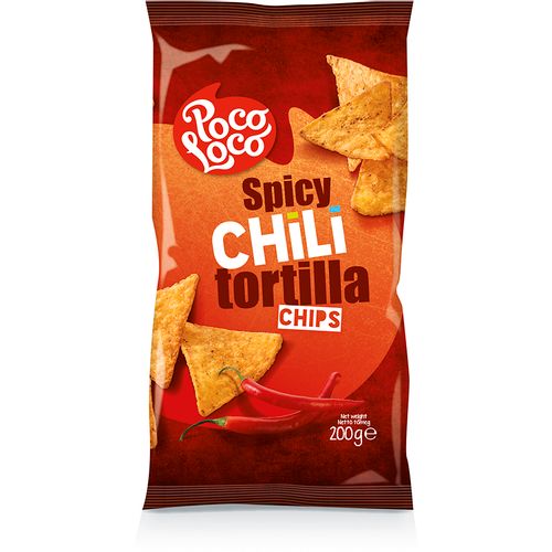 POCO LOCO tortilla chips,chili 200g slika 1