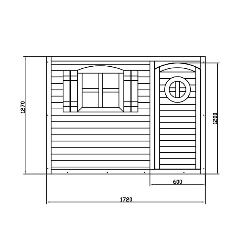 Kinder Home Drvena dječija kućica 194x229x210cm slika 19
