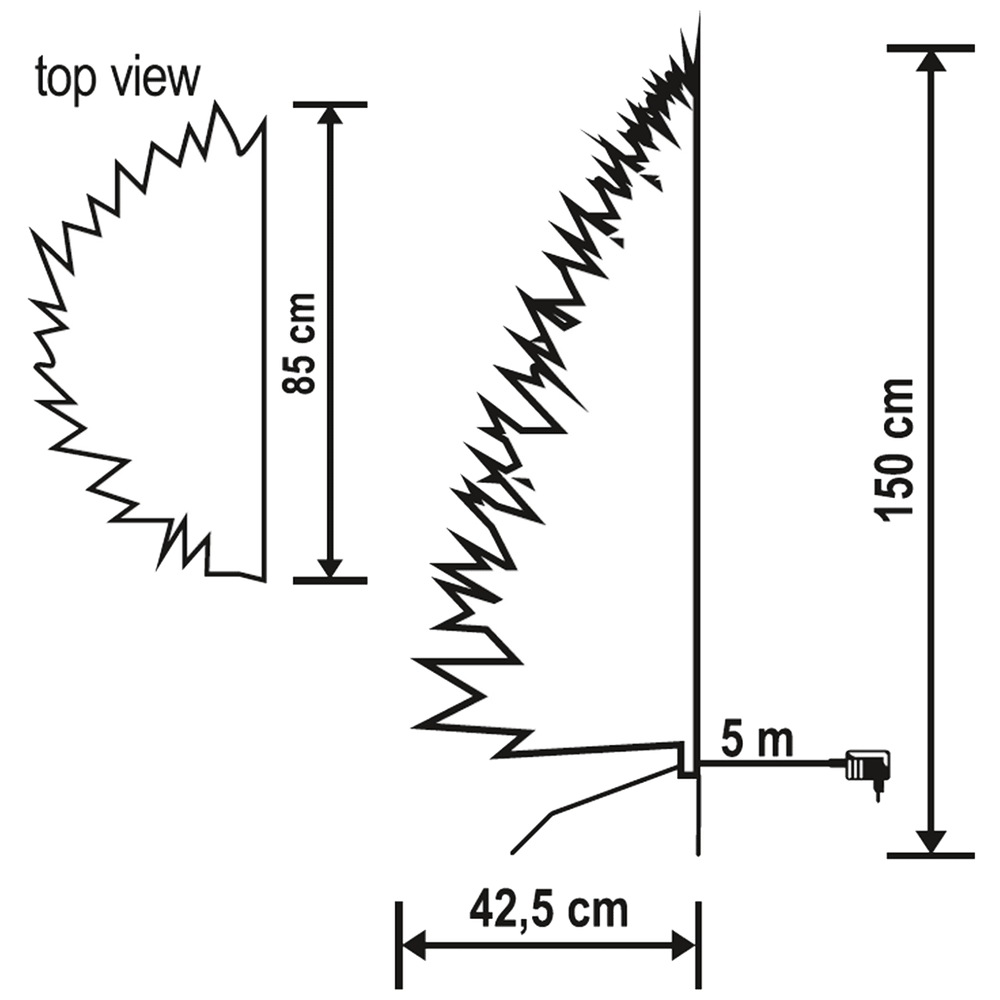 home Dekorativni bor s LED rasvjetom, 3D + 2D iglice, 150 cm - KMF 7/150 slika 4