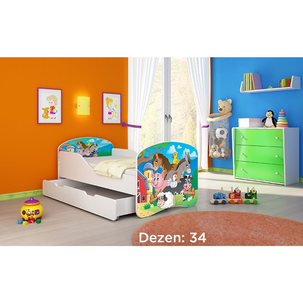 ACMA Dječiji krevet Acma I sa ladicom - 140x70cm - Dezen 34 slika 2