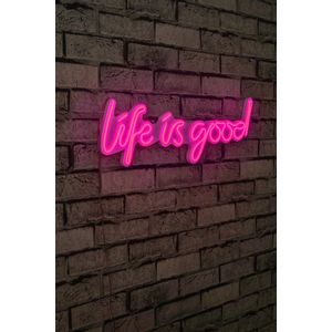 Wallity Ukrasna plastična LED rasvjeta, Life Is Good - Pink