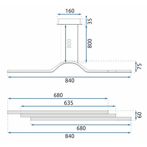 TOOLIGHT Viseća LED stropna svjetiljka APP807-CP + PILOT slika 13