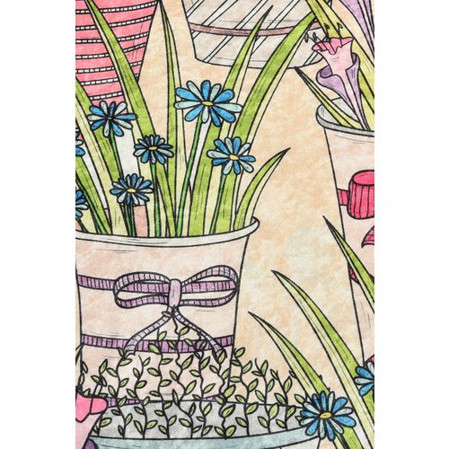 Colourful Cotton Kupaonski tepih, Flowerpot DJT slika 5